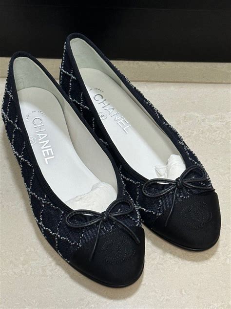 denim ballerina chanel|chanel ballet shoes.